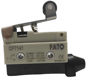 INTERRUTTORE SWITCH DI FINE CORSA ORIZZONTALE CON LEVA A RULLO 250V 10A FATO