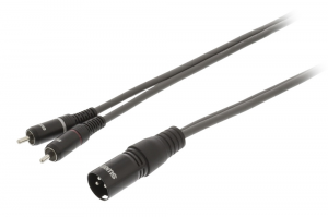 CAVO AUDIO XLR MASCHIO 2 RCA MASCHIO 3mt SWEEX