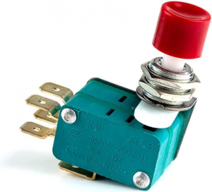 MICROSWITCH DEVIATORE A PULSANTE BIPOLARE 12mm SPDT 16A 250V