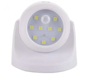 LUCE NOTTURNA DOME ORIENTABILE A BATTERIE CON SENSORE MOVIMENTO E CREPUSCOLARE 25sec.
