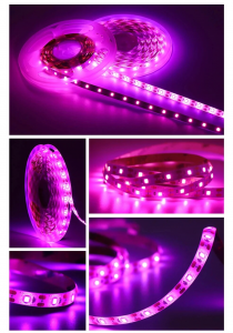 STRISCIA LED GROW LIGHT 2MT DA INTERNO IP20 5VDC PER PIANTE LUCE VIOLA