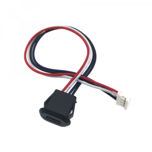PRESA USB TYPE-C RICARICA +DATI DA PANNELLO CABLATA 4 FILI 2,1A CON CONNETTORE JST