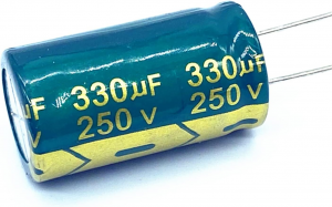 CONDENSATORE ELETTROLITICO 330uF 250V 105° RADIALE