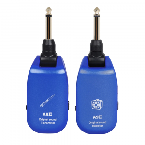 SET TRASMETTITORE RICEVITORE UHF  WIRELESS RICARICABILE PER CHITARRA