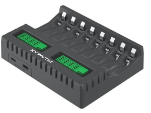 CARICABATTERIE SMART PER 8 AA/AAA NI-Cd Ni-MH NI-Cd CON DISPLAY LCD