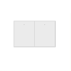 INTERRUTTORE SMART 2 TASTI WIFI BIANCO COMPATIBILE GOOGLE E ALEXA