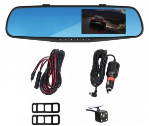 SPECCHIETTO RETROVISORE DASH CAM FULL HD MICRO SD MAX 32GB VISIONE NOTTURNA