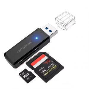 LETTORE MEMORY CARD SD USB 3.0 MICROSD MAX 64GB