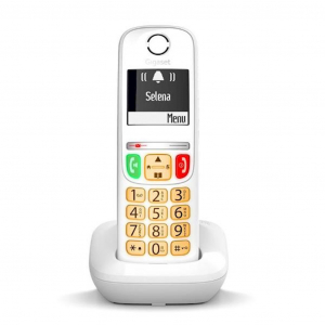 TELEFONO CORDLESS CON DISPLAY E TASTI GRANDI VOLUME BLACKLIST RUBRICA 100 BIANCO GIGASET