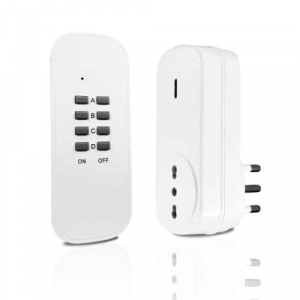 PRESA ELETTRICA BIPASSO RADIOCOMANDATA CON TELECOMANDO 4 CANALI 230V 1000W