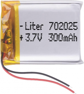 BATTERIA AI POLIMERI DI LITIO LiPo PIATTA 3,7V 300mAh 702025