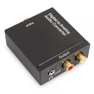 MINI CONVERTITORE DA DIGITALE AD ANALOGICO 192kHz,24bit OTTICO TOSLINK COASSIALE RCA JACK 3,5 DYNAVOX