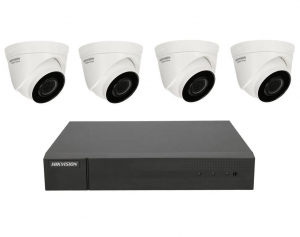 KIT VIDEOSORVEGLIANZA NVR + 4 TELECAMERE 2,8MM 4MPX POE 1TB IP67 HIKVISION HIWATCH