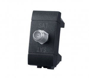 FRUTTO CONNETTORE F ANTENNA SATELLITARE NERO BTICINO LIVING