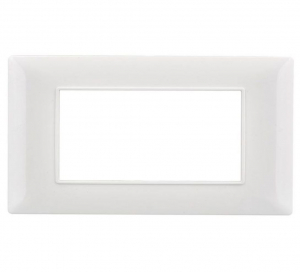 PLACCA BIANCA IN PLASTICA 4 POSTI VIMAR