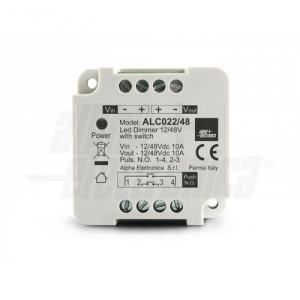 DIMMER PER STRISCE LED MONOCOLORE 2/24/48Vdc 10A COMANDO A PULSANTE OPTOISOLATO