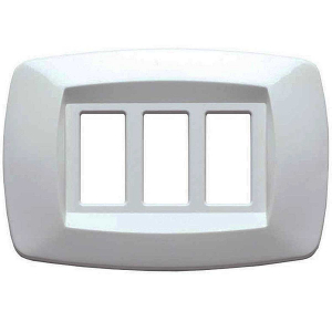 PLACCA BIANCA IN PLASTICA 3 POSTI BTICINO MAGIC