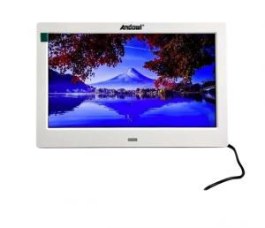 CORNICE DIGITALE 10" BIANCA FOTO AUDIO VIDEO MP3 OROLOGIO CALENDARIO SD USB TELECOMANDO 5VDC