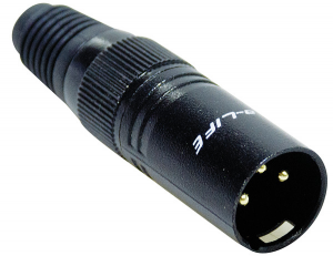 CONNETTORE CANNON XLR MASCHIO 3P VOLANTE  CON GUIDACAVO