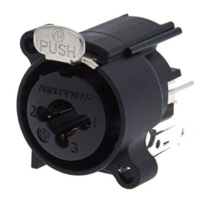 PRESA COMBINATA VERTICALE XLR JACK TRS 6,35mm DA PCB  NEUTRIK