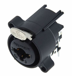 PRESA COMBINATA ORIZZONTALE XLR 3P JACK TRS 6,35mm DA PCB  NEUTRIK