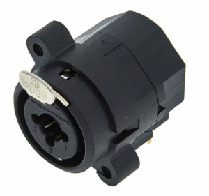 PRESA COMBINATA ORIZZONTALE XLR 3P JACK TRS 6,35mm stereo DA PCB  NEUTRIK