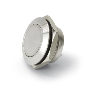 PULSANTE IN METALLO 16MM 2 CONTATTI N.O. IP65 24V 1A