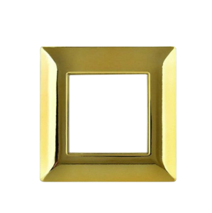 PLACCA ORO LUCIDO IN PLASTICA 2 POSTI VIMAR