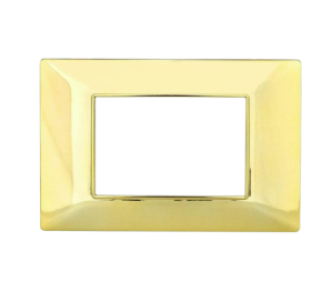 PLACCA ORO LUCIDO IN PLASTICA 3 POSTI VIMAR