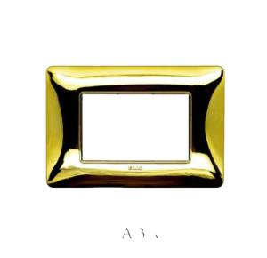 PLACCA ORO LUCIDO IN PLASTICA 3 POSTI BTICINO MATIX