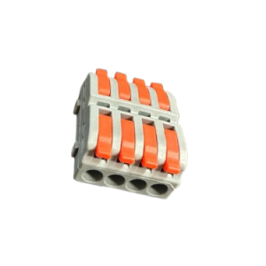 MORSETTO SERRACAVO RAPIDO 4 POLI PASSANTE COMPONIBILE 0,5-6mm² 450V 41A