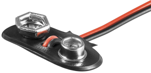 CLIP ORIZZONTALE CON FILI PER BATTERIA 9VDC TRANSISTOR