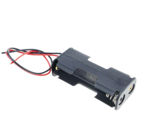 PORTABATTERIA 2XAA STILO OPPOSTE APERTO CON FILI