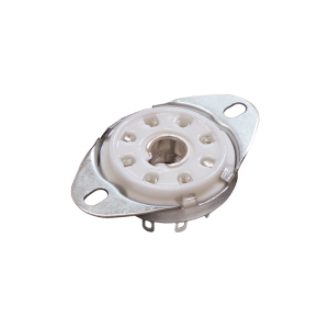 ZOCCOLO IN CERAMICA PER VALVOLA 8 PIN OKTAL RIMLOCK DIAMETRO 32,5mm