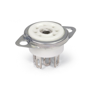 ZOCCOLO IN CERAMICA PER VALVOLA 7 PIN CON TERMINALE DI SALDATURA DIAMETRO 15,6mm