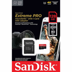 MEMORY CARD MICRO SD C10 SDHC SDXC 128GB EXTREME PRO A2 V30 200MB/s SANDISK