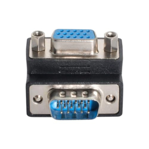 ADATTATORE VGA 15PIN MASCHIO FEMMINA ANGOLARE ALTO 90°