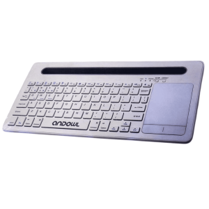 TASTIERA E TOUCHPAD WIRELESS BLUETOOTH IOS ANDROID PC MAC SMARTPHONE TABLET BIANCA