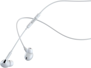 AURICOLARI STEREO IN EAR TASTO RISPOSTA VOLUME MICROFONO JACK 3,5mm BIANCO
