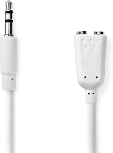 CAVO SDOPPIATORE DA 1 SPINA JACK 3,5mm STEREO A 2 PRESE JACK 3,5mm STEREO 0,20MT NEDIS