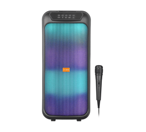 CASSA ATTIVA 2x8" RICARICABILE RGB BLUETOOTH FM AUX MIC IN USB MICRO SD MICROFONO