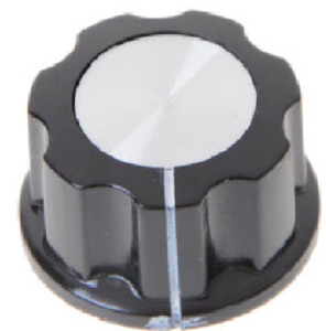 MANOPOLA CON INDICE NERA ALBERINO 6mm FISSAGGIO A VITE 45X21mm