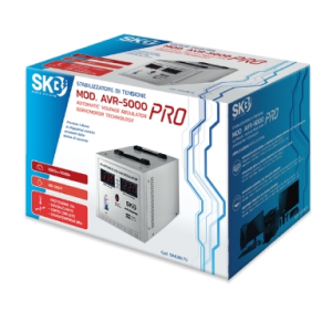STABILIZZATORE TENSIONE RETE 230V SOPPRESSORE PICCHI E SOVRATENSIONI TEMPERATURA 5000VA 3000W SKB