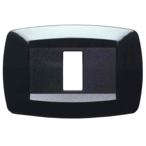 PLACCA NERA IN PLASTICA 1 POSTO BTICINO MAGIC