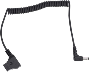 CAVO SPIRALATO DA D-TAP MASCHIO A SPINA DC 5,5x2,5mm 90° PER ALIMENTAZIONE FOTOCAMERE