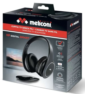 CUFFIA WIRELESS TV SENZA FILI INGRESSO JACK 3,5mm OTTICO TOSLINK DURATA 8 ORE