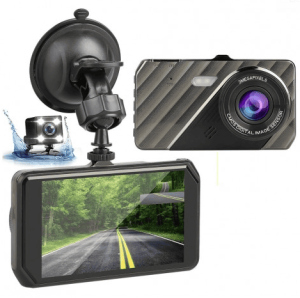 DASH CAM ANTERIORE POSTERIORE 170° CON DISPLAY 4" 5MP 4K G-SENSOR TF MAX 32GB 5VDC
