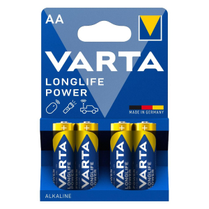 BATTERIA 4 STILO AA LR06 ALCALINA 1,5V LONGLIFE POWER VARTA