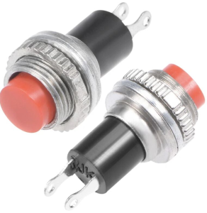 PULSANTE CIRCOLARE 10MM MOMENTANEO N.O. IP45 0,5A 250V