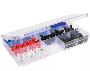 KIT TERMINALI A BUSSOLA PUNTALINI A CRIMPARE 500PZ VARIE MISURE DA 0,25-10MM2